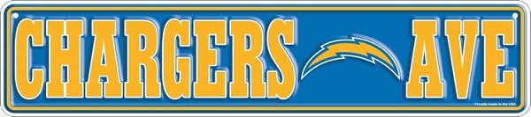 signs 4 fun Los Angeles Chargers Small Street Sign