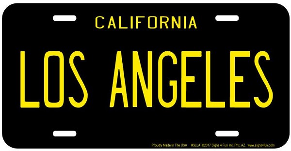 signs 4 fun Los Angeles License Plate