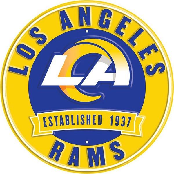 signs 4 fun Los Angeles Rams 12 in Round Sign