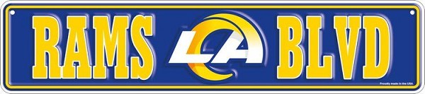 signs 4 fun Los Angeles Rams Small Street Sign