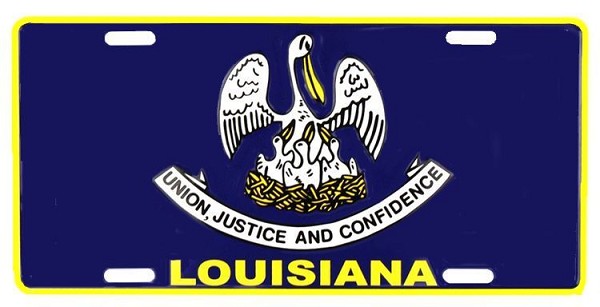 signs 4 fun Louisiana Flag License Plate