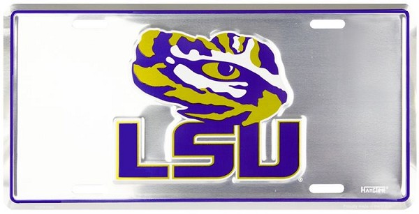 signs 4 fun Louisiana State Polished License Plate