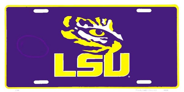 signs 4 fun Louisiana State U Tigers License Plate
