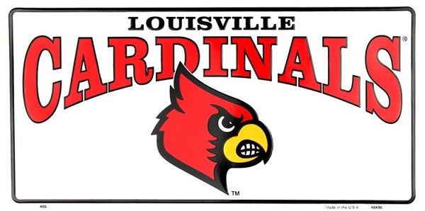 signs 4 fun Louisville Cardinals 2 License Plate