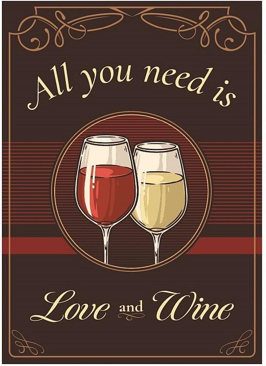 signs 4 fun Love and Wine Novelty Magnet