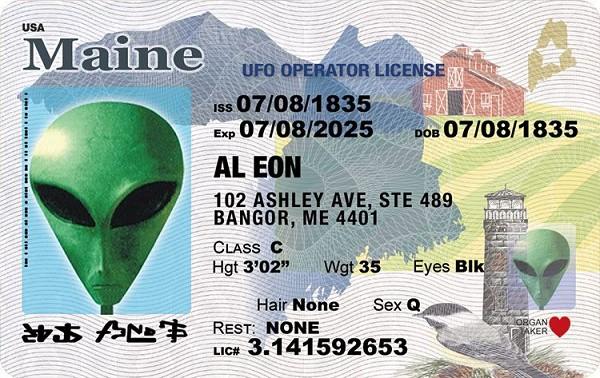 signs 4 fun Maine Alien ID