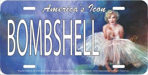 signs 4 fun Marilyn Monroe Bombshell License Plate
