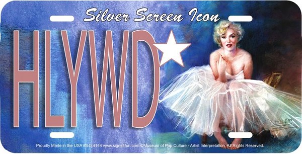 signs 4 fun Marilyn Monroe HLYWD License Plate