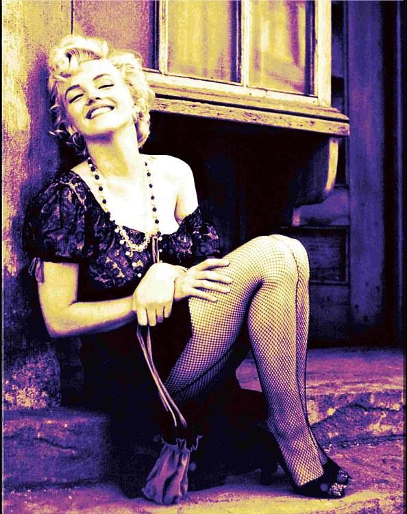 signs 4 fun Marilyn Monroe - Purple Metal Sign