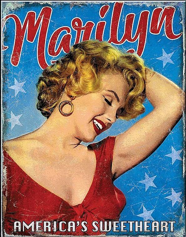 signs 4 fun Marilyn Monroe Sweetheart Metal Sign