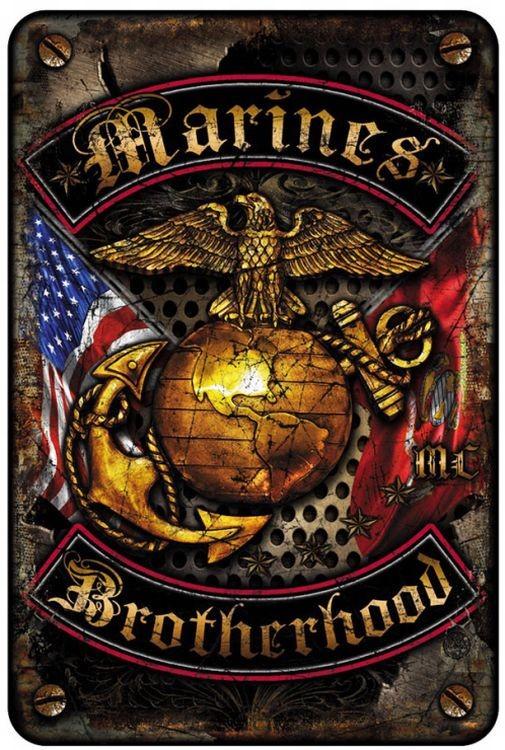 signs 4 fun Marines Brotherhood Sm. Parking Sign