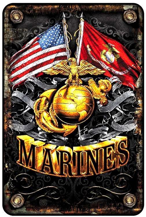 signs 4 fun Marines Flags Sm. Parking Sign