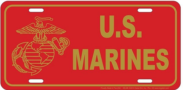 signs 4 fun Marines License Plate