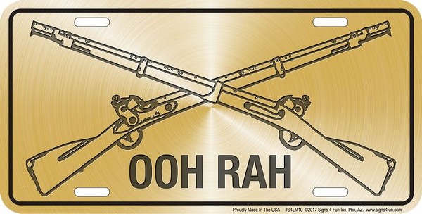 signs 4 fun Marines OOH Rah License Plate