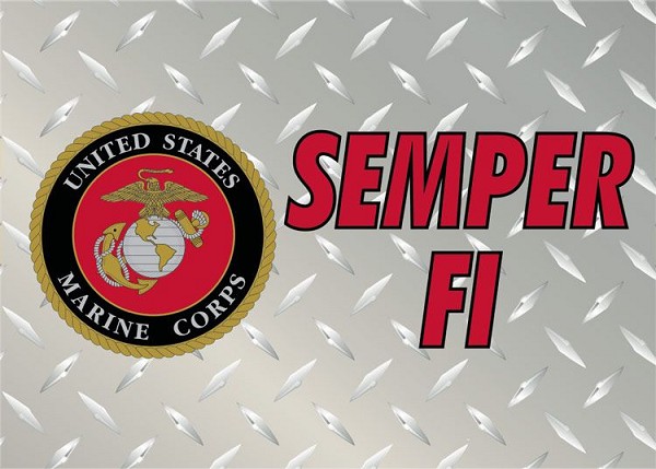 signs 4 fun Marines Semper Fi Magnet