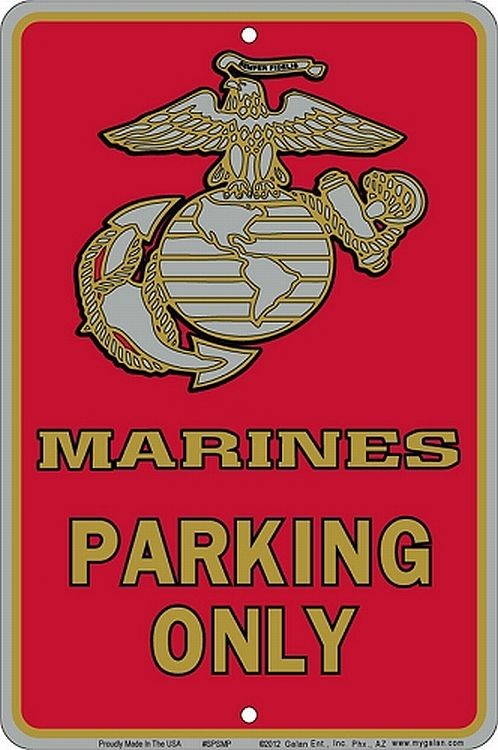 signs 4 fun Marines Sm. Parking Sign