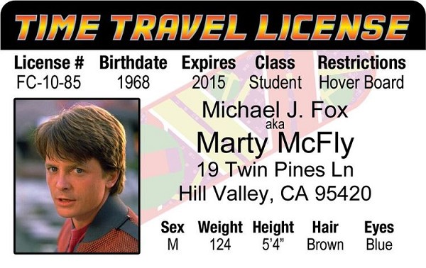 signs 4 fun Marty McFly ID