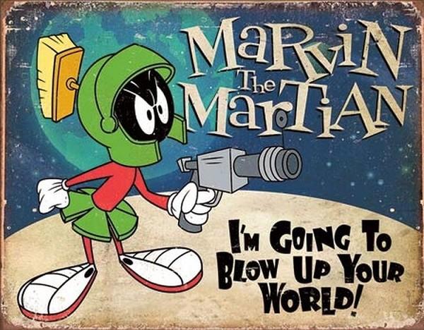 signs 4 fun Marvin the Martian Metal Tin Sign