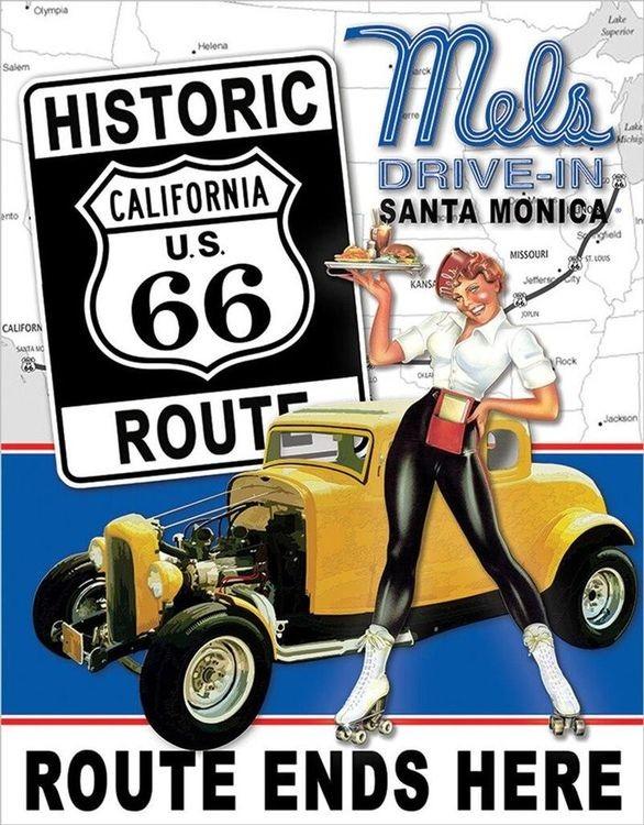 signs 4 fun Mel's Route 66 Metal Sign