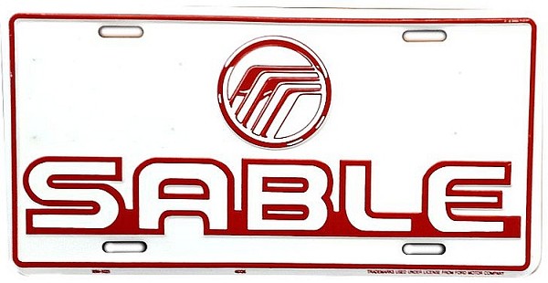 signs 4 fun Mercury Sable License Plate
