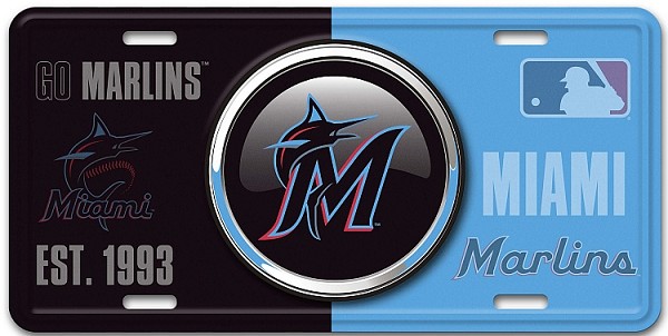 signs 4 fun Miami Marlins Bullseye License Plate