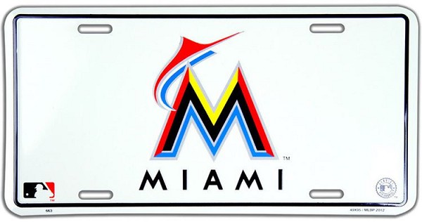 signs 4 fun Miami Marlins License Plate