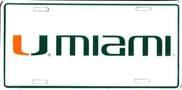signs 4 fun Miami White License Plate