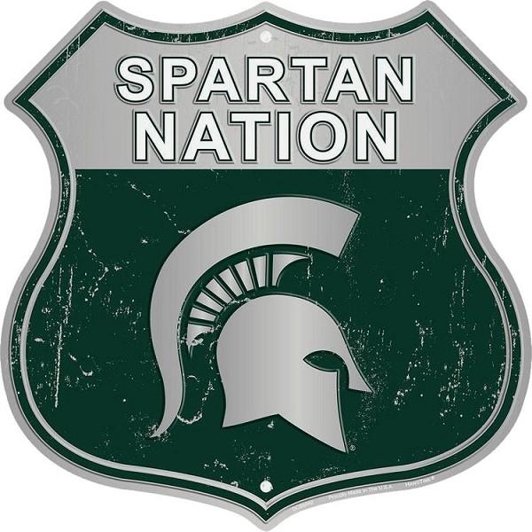 signs 4 fun Michigan State Spartan Nation Shield