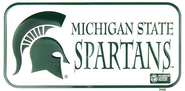 signs 4 fun Michigan State Spartans Bike Tag