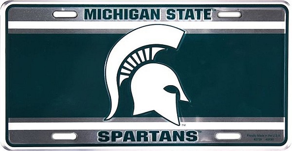 signs 4 fun Michigan State Spartans License Plate