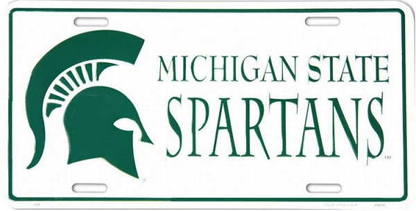 signs 4 fun Michigan State Spartans License Plate