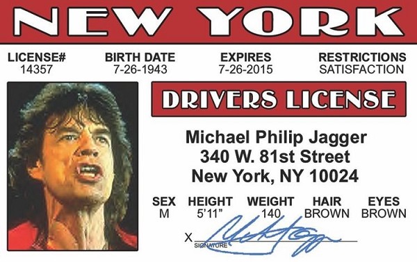 signs 4 fun Mick Jagger ID