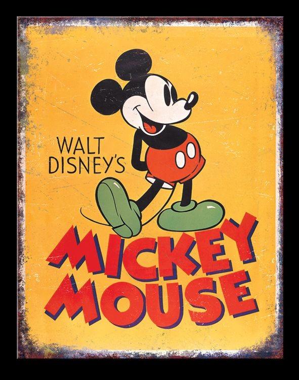 signs 4 fun Mickey Mouse - Poster Metal Sign