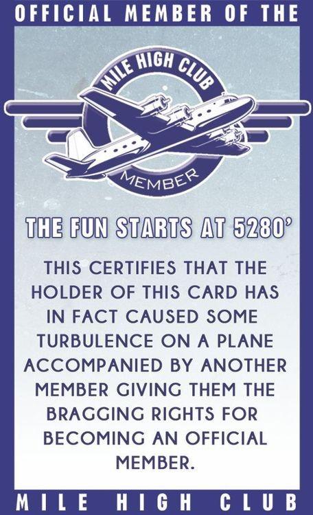 signs 4 fun Mile High Club ID