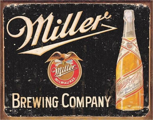 signs 4 fun Miller Brewing Vintage Metal Tin Sign