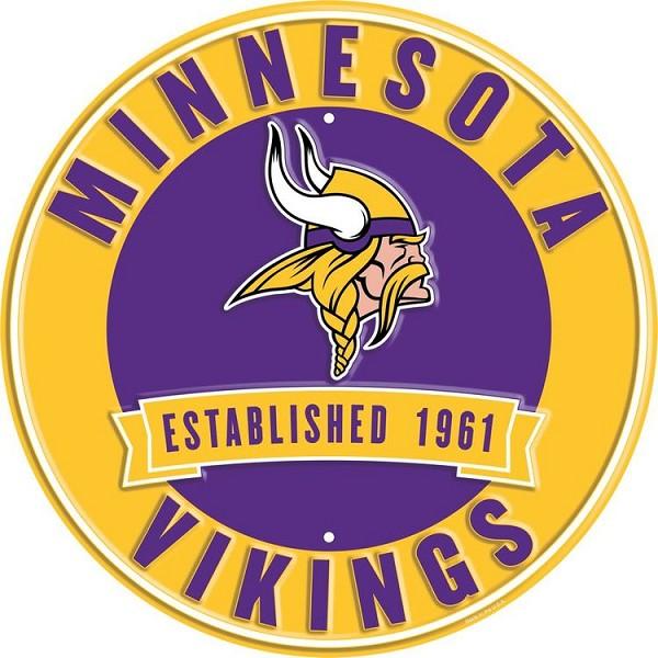 signs 4 fun Minnesota Vikings 12 in Round Sign