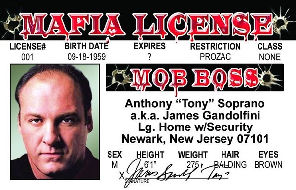 signs 4 fun Mob Boss - Soprano ID