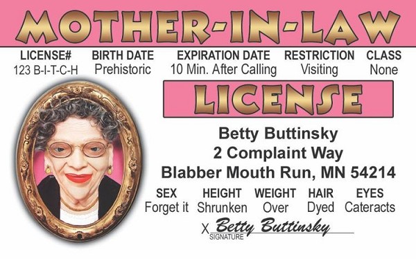signs 4 fun Mother In Law ID