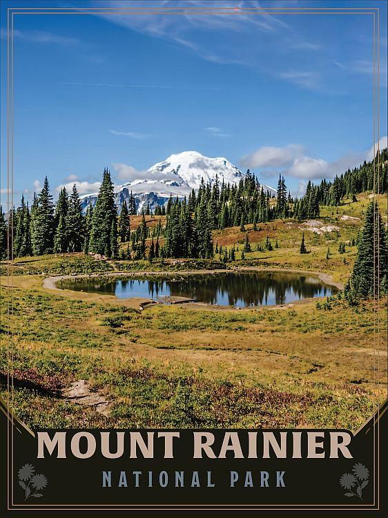 signs 4 fun Mount Rainier 1 Metal Sign