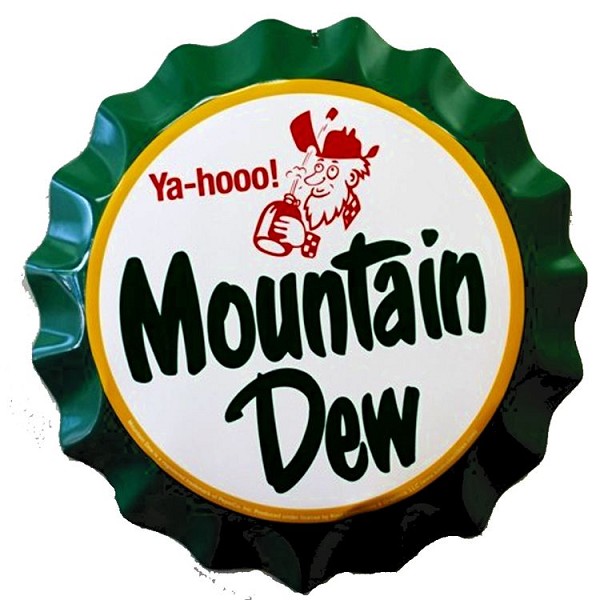signs 4 fun Mountain Dew Bottle Cap Die Cut Sign