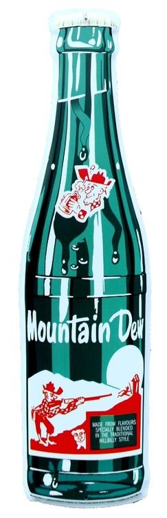 signs 4 fun Mountain Dew Bottle Die Cut Sign