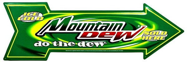 signs 4 fun Mountain Dew Large Arrow Sign