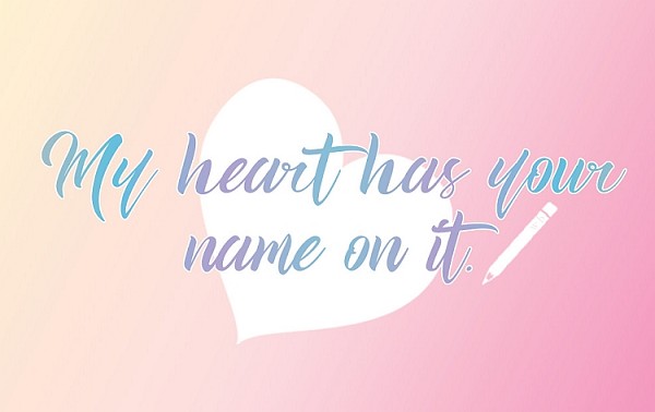 signs 4 fun My Heart Has Your Name Pocket Hug