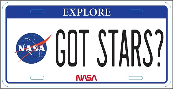 signs 4 fun NASA Got Stars? License Plate
