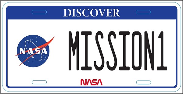 signs 4 fun NASA Mission 1 License Plate