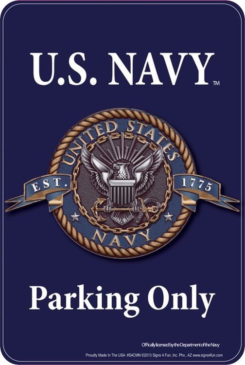 signs 4 fun Navy Parking Sm. Parking Sign