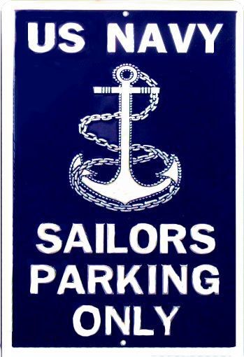 signs 4 fun Navy Sailor Large Parking Sign