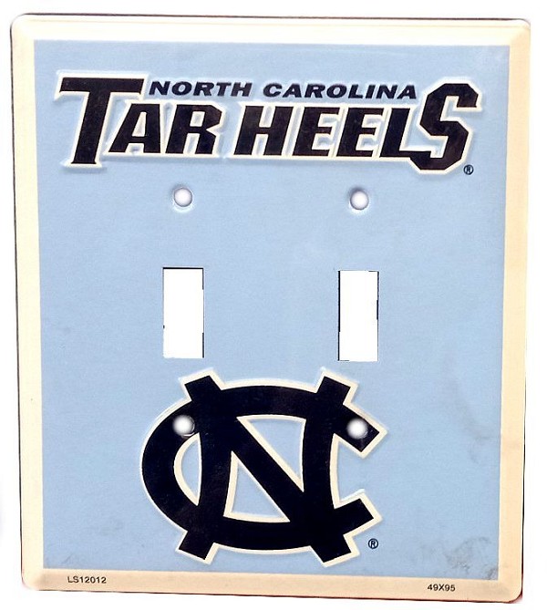 signs 4 fun NC Tar Heels Double Switch Plate