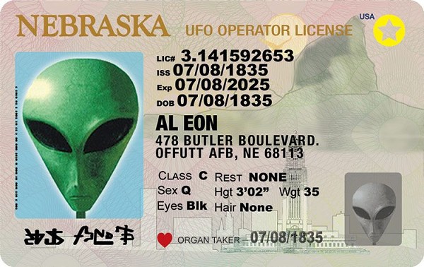 signs 4 fun Nebraska Alien ID