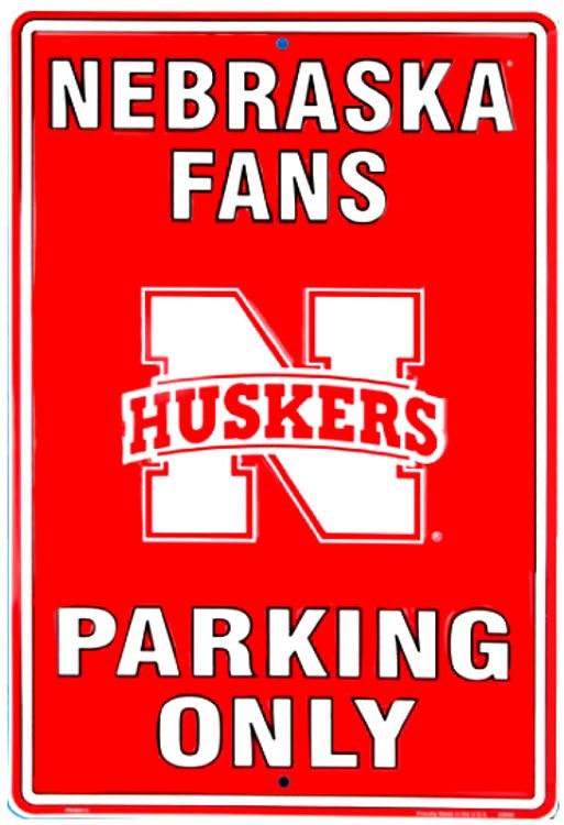 signs 4 fun Nebraska Huskers Large Parking Sign